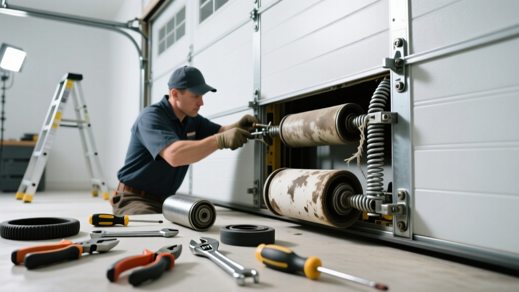 Fix a Noisy Garage Door: Replace Worn Rollers, Hinges, or Springs