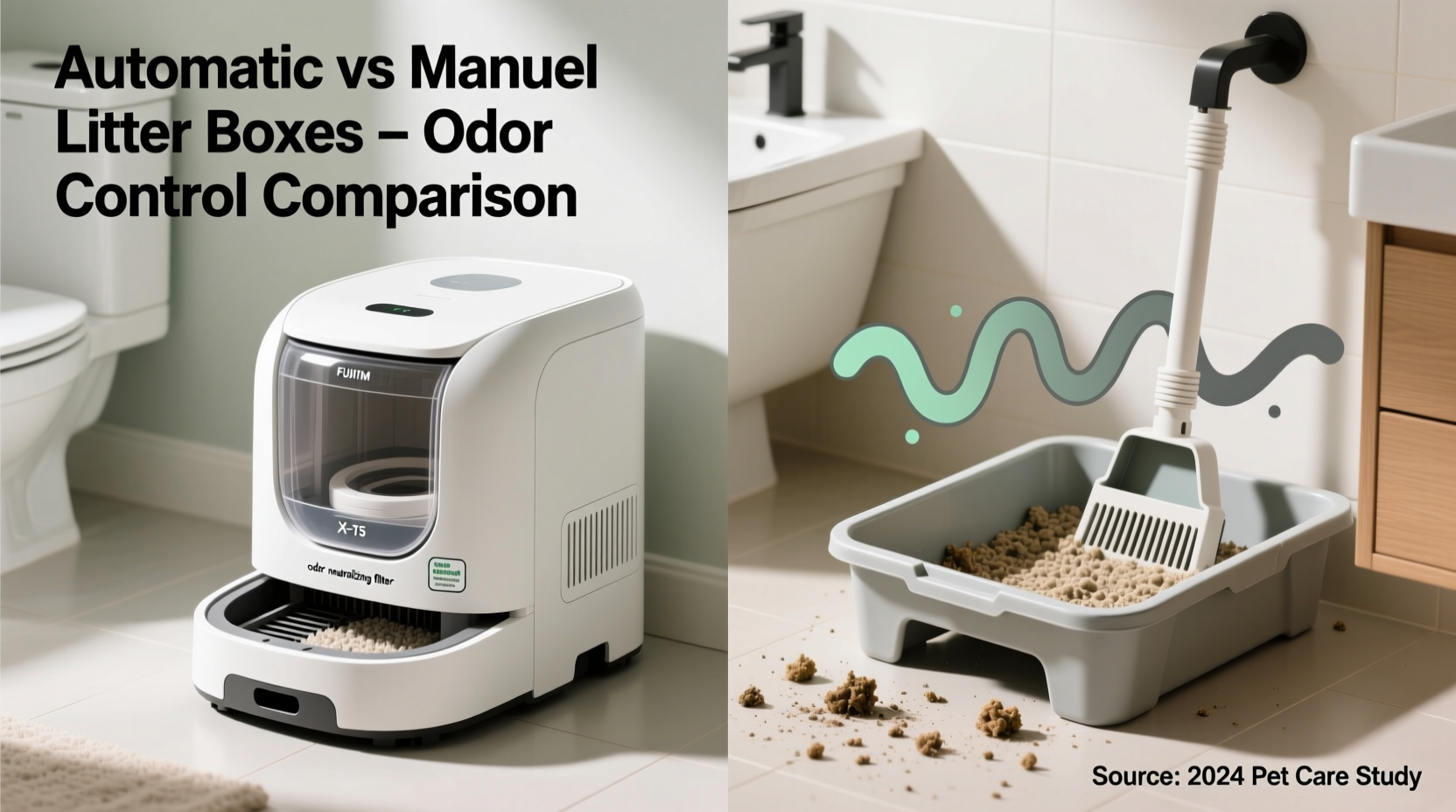 do automatic litter boxes reduce odor compared to manual ones