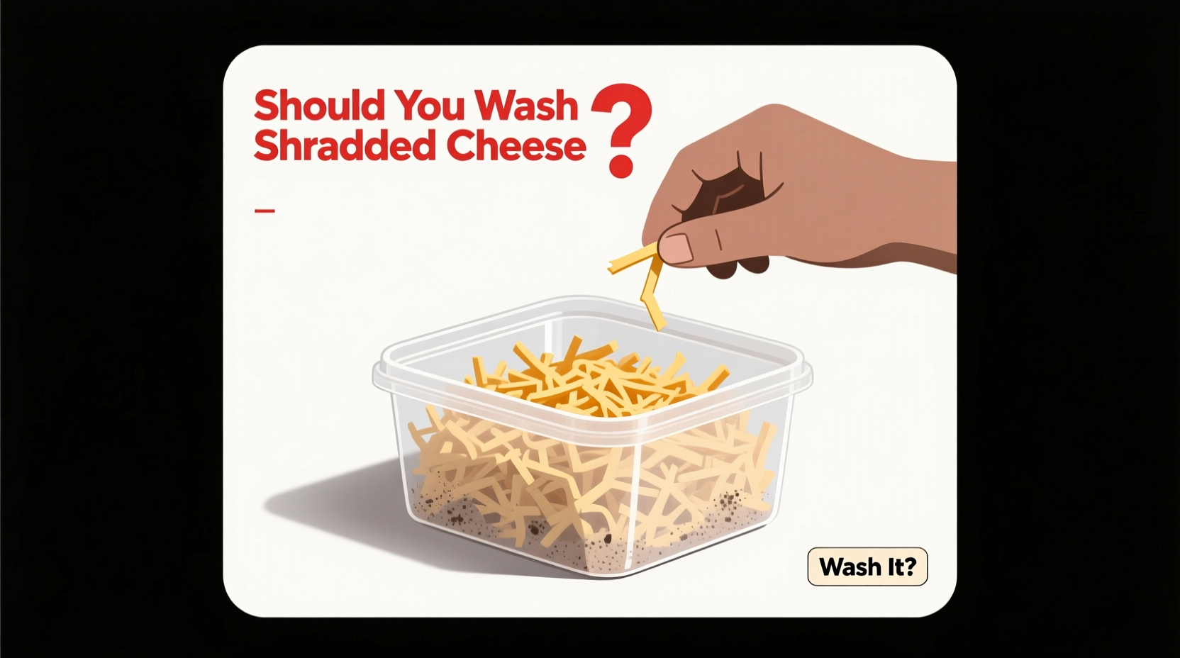 should you wash shredded cheese