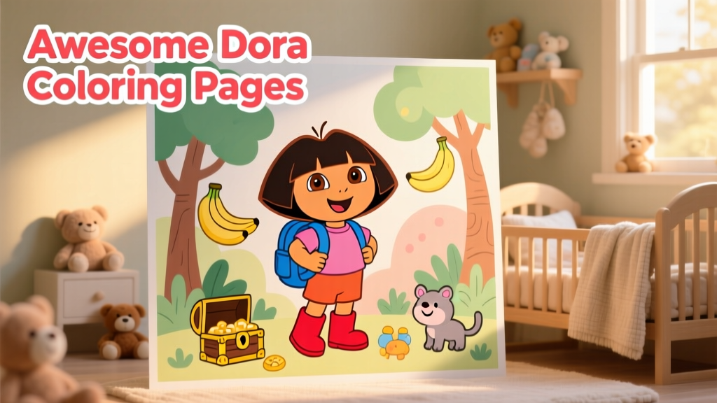 Awesome Dora Coloring Pages Toddler Will Love: Developmentally Smart, Screen-Free Fun for Ages 18–36 Months