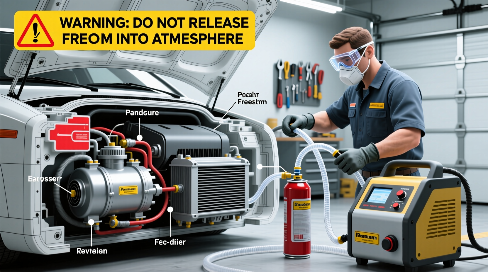 how to remove freon from car