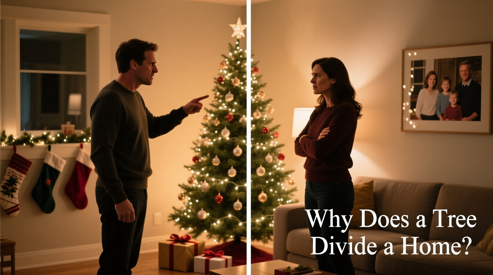 why do some spouses argue over christmas tree placement and how to compromise