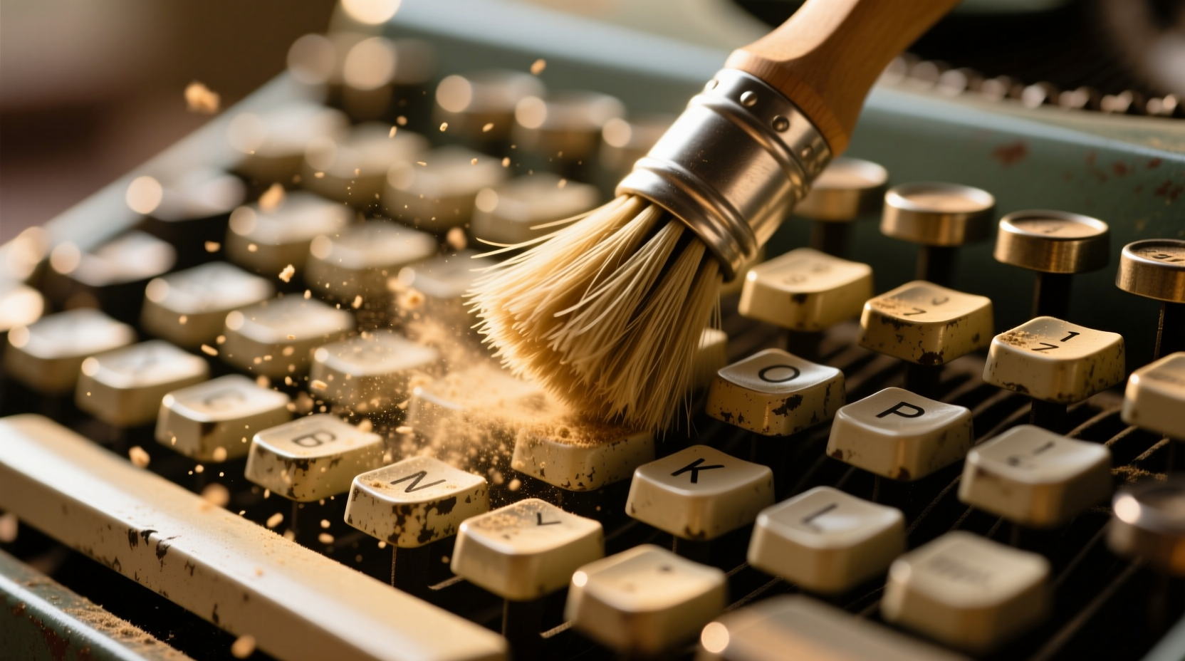dust your keys with a keyboard brush