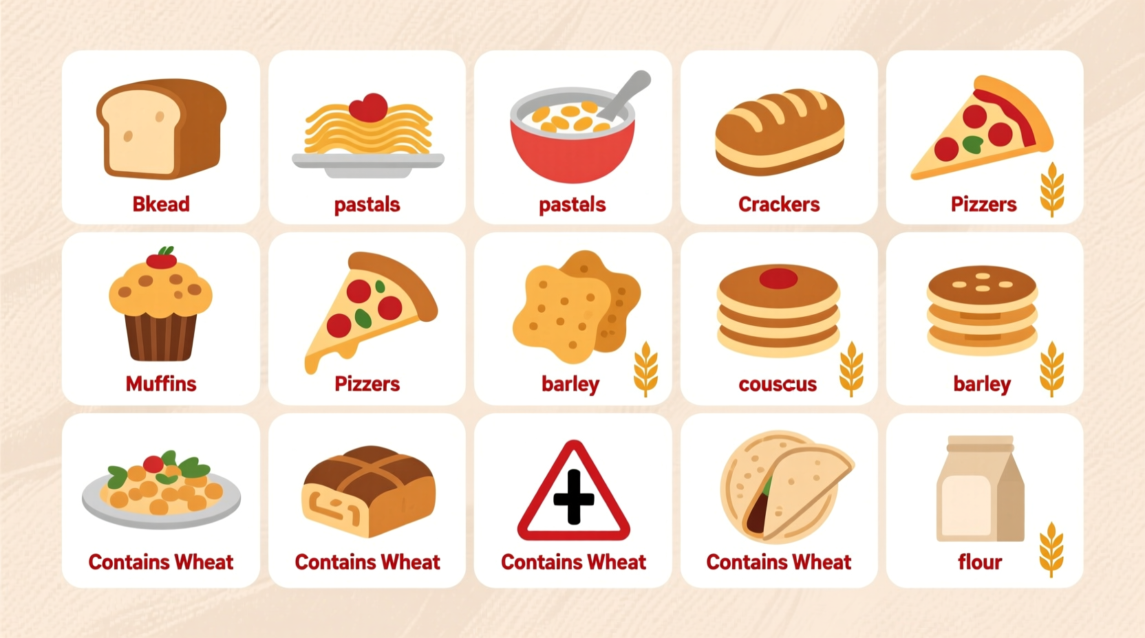 what foods contain wheat