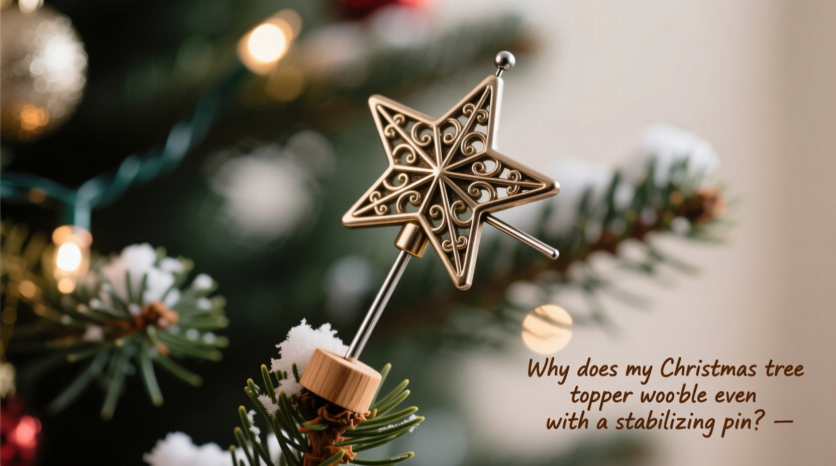 why does my christmas tree topper wobble even with a stabilizing pin