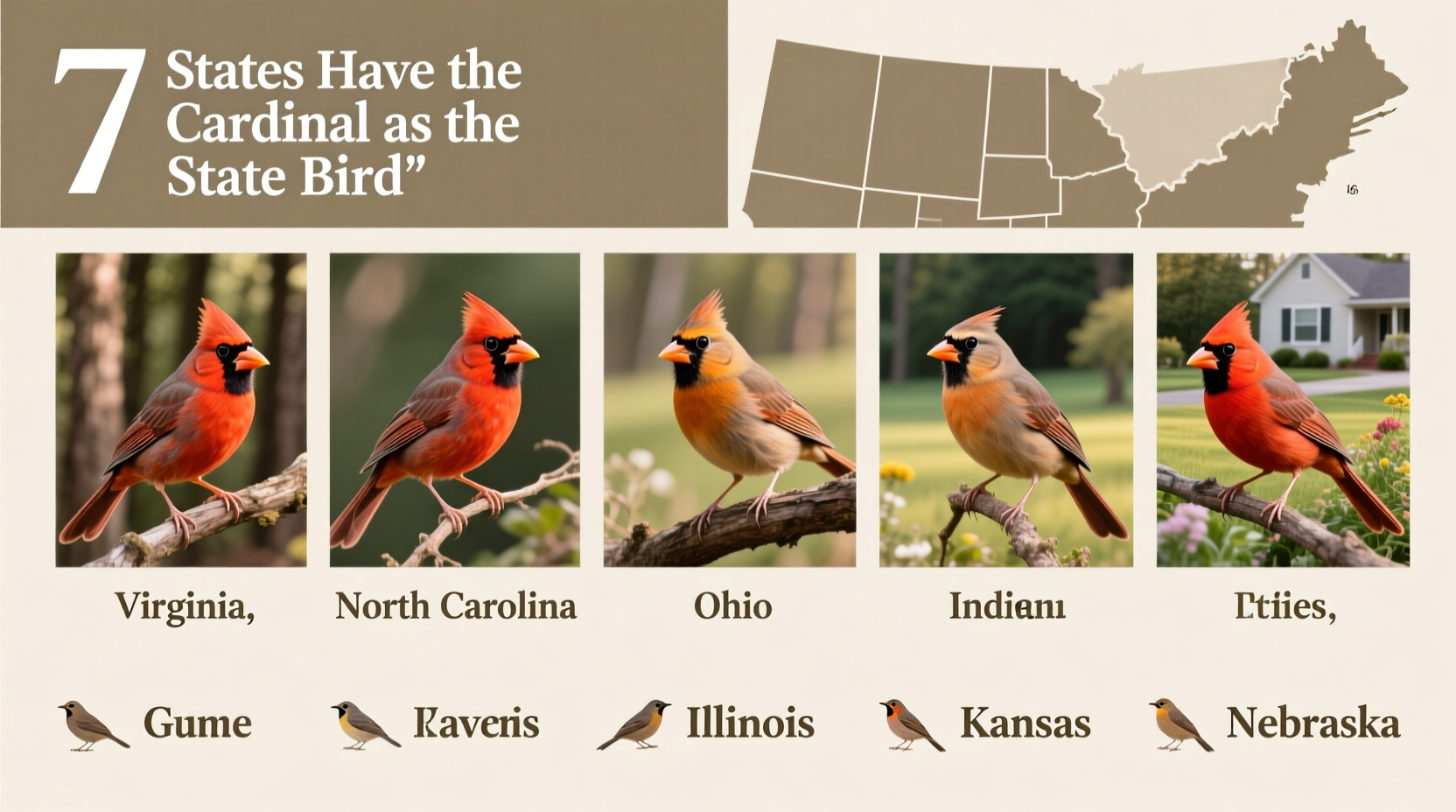 7 States Have the Cardinal as the State Bird
