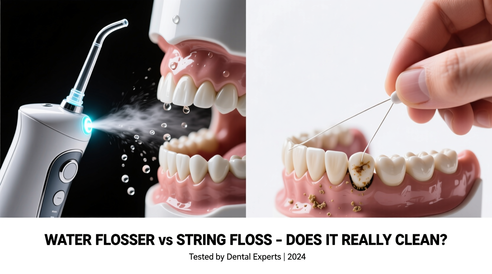 water flosser vs string floss does the gadget really clean between teeth