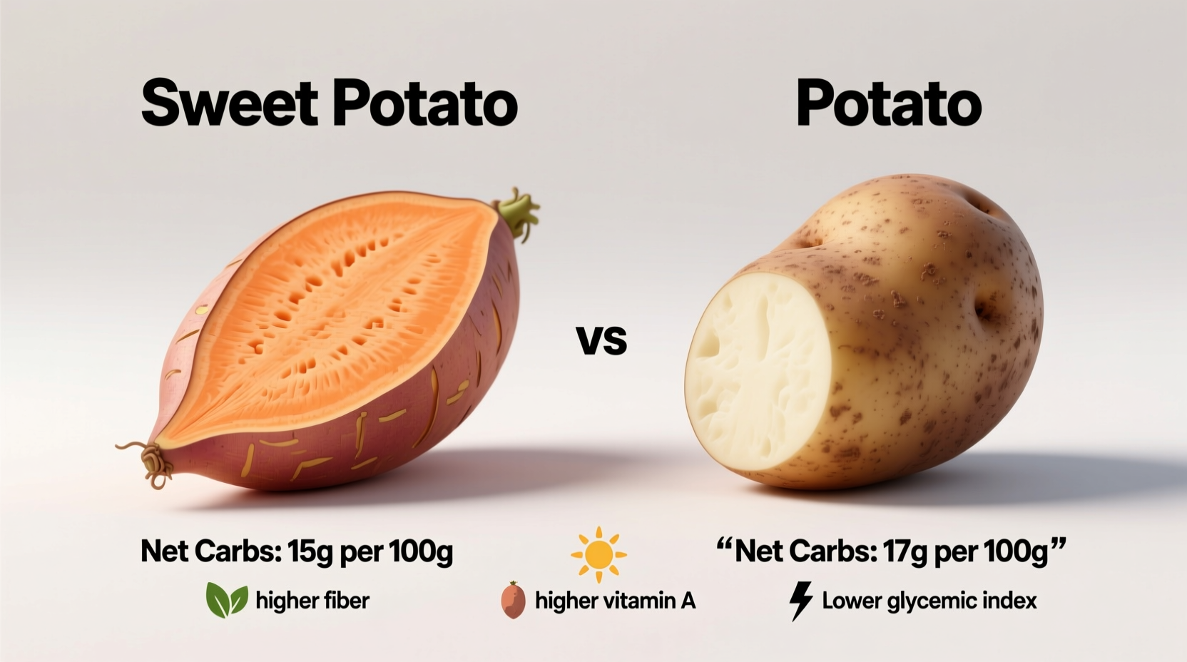 Sweet Potato Carbs vs Potato: Nutritional Comparison