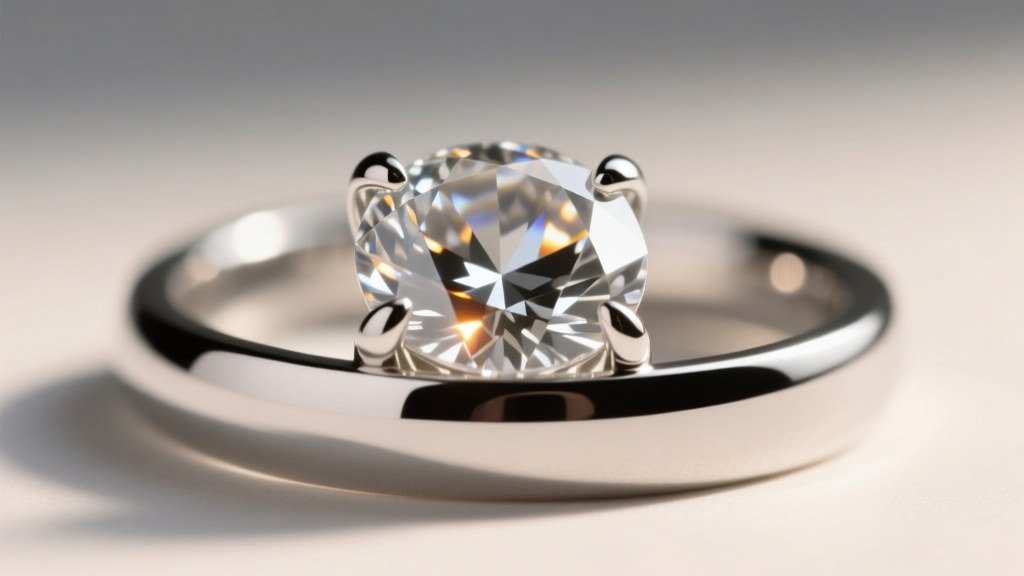 Close-up of a platinum bezel holding a raw diamond, showing a thick metal lip protecting the fragile stone edges from impact.