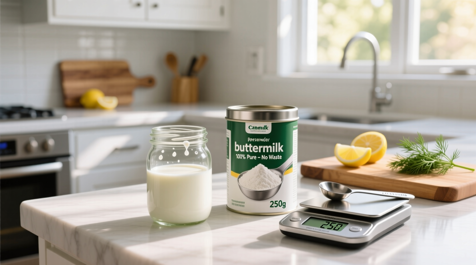 avoid wasting buttermilk by buying the powdered stuff