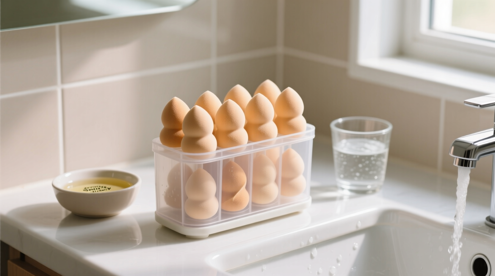 how to sanitize a makeup sponge holder