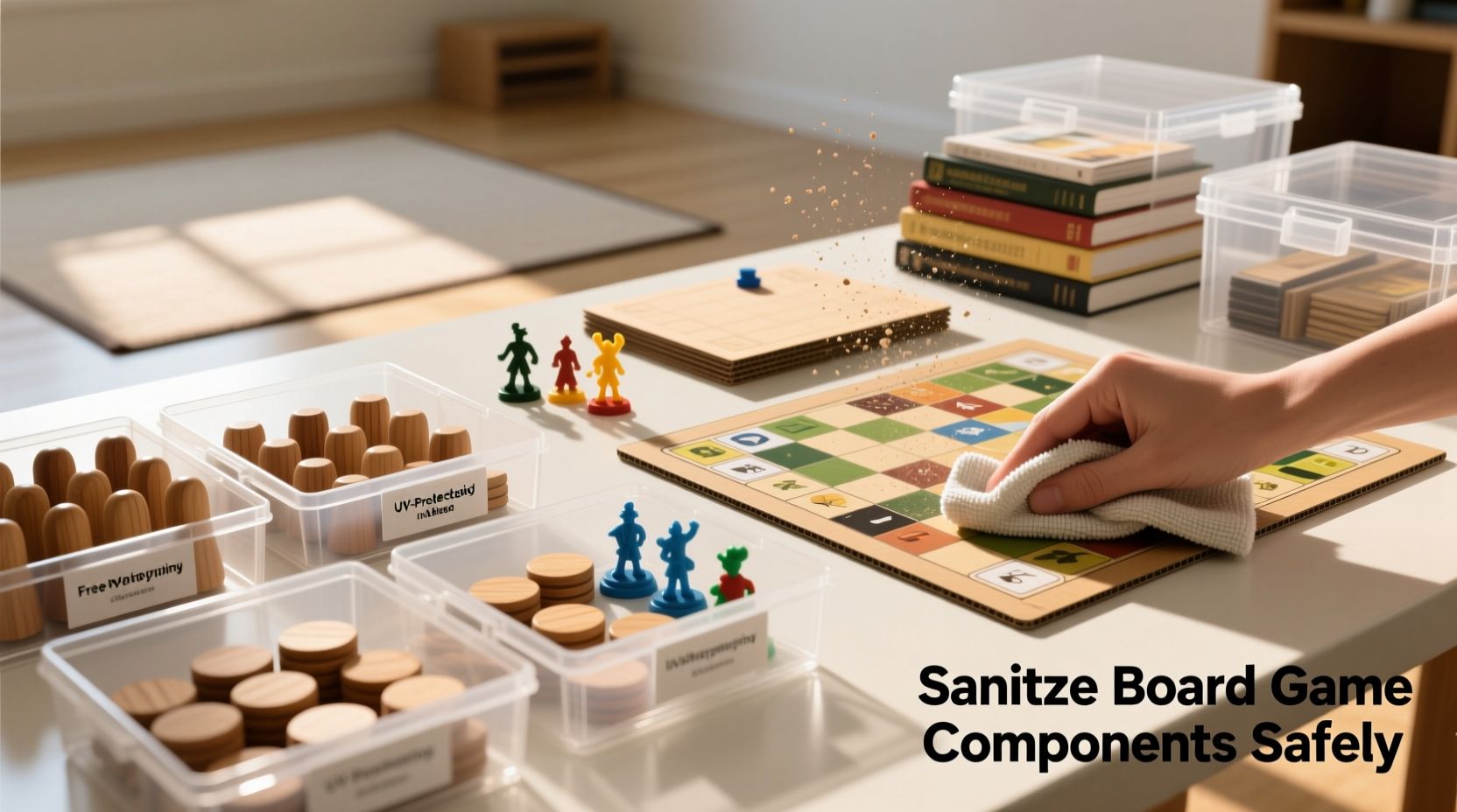 how to sanitize board game components safely