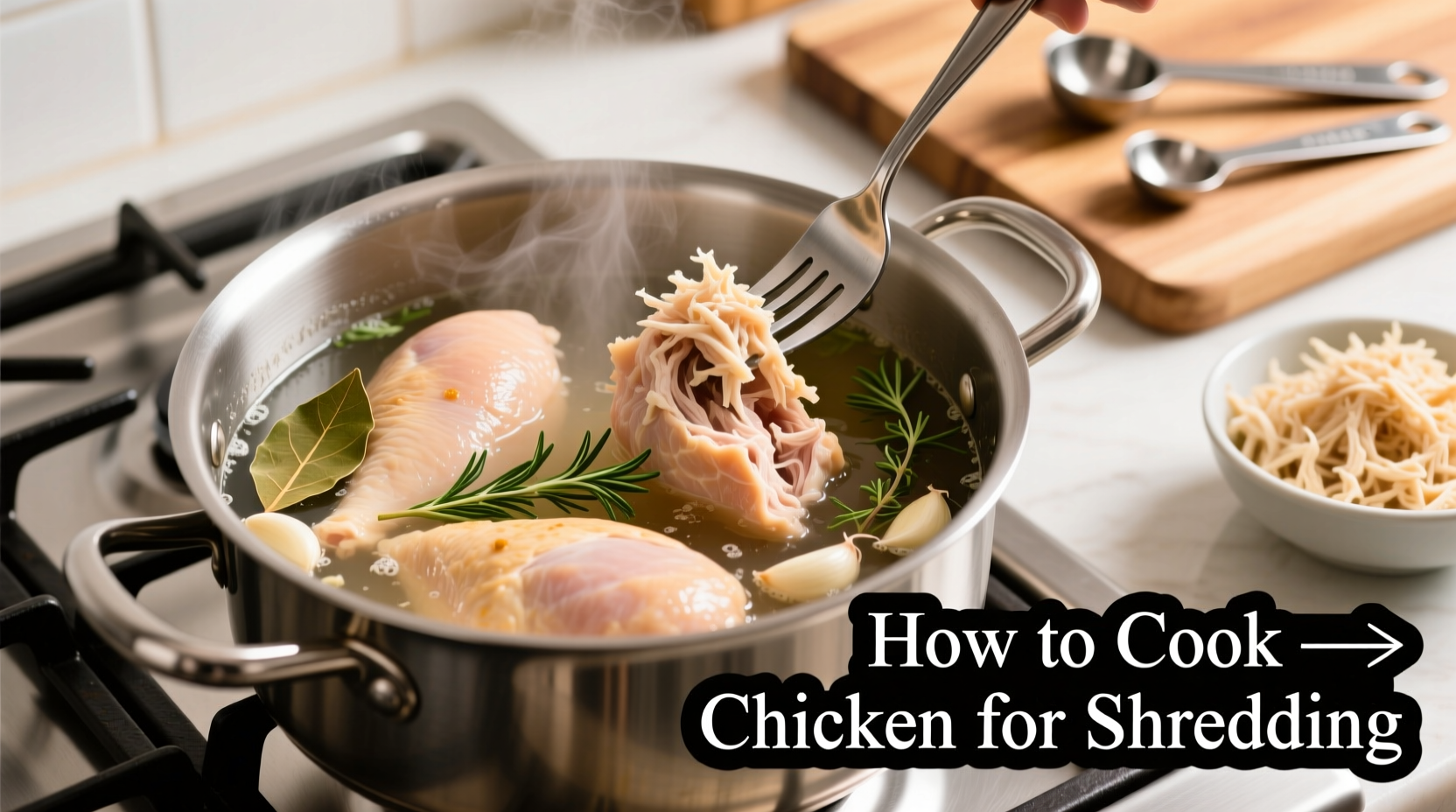 how do you cook chicken for shredding