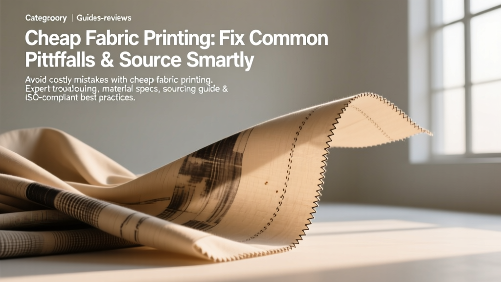 Cheap Fabric Printing: Fix Common Pitfalls & Source Smartly