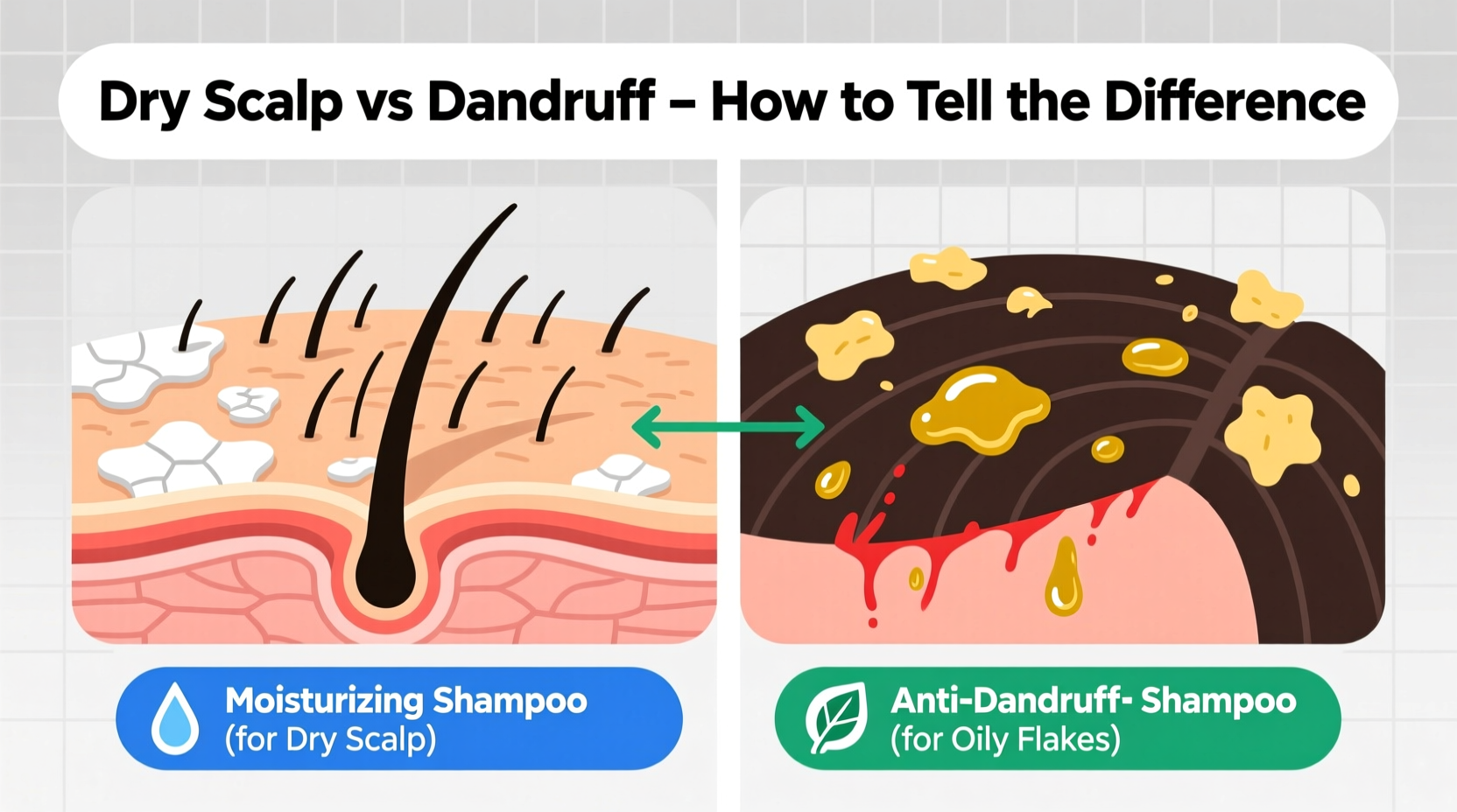 dry scalp vs dandruff how to tell the difference and choose the right shampoo
