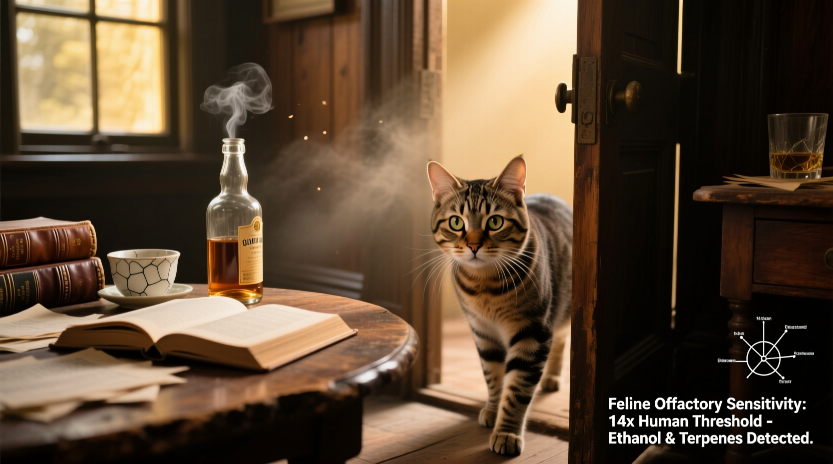 why do cats avoid rooms where whiskey is stored feline sensitivity explained