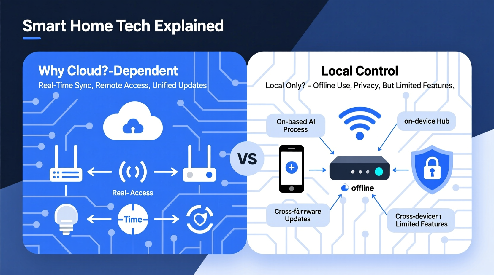 why do some smart light apps require constant cloud connectivity instead of local control