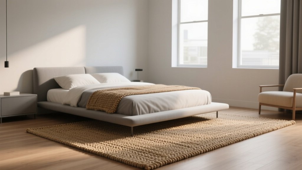 Bedroom Natural Jute Rug Under Bed - The Decor Mag