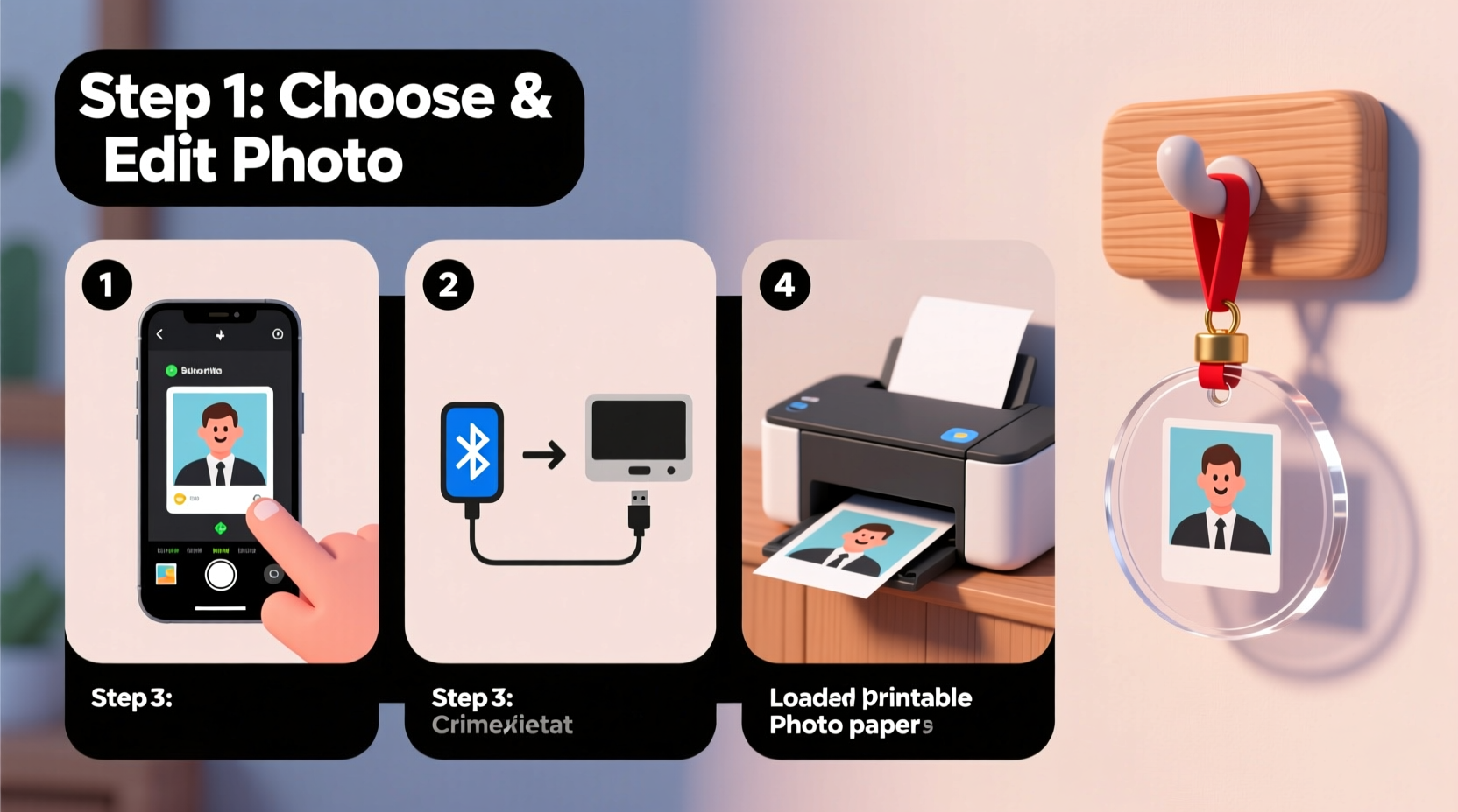 how to make a custom photo ornament using your smartphone and printer