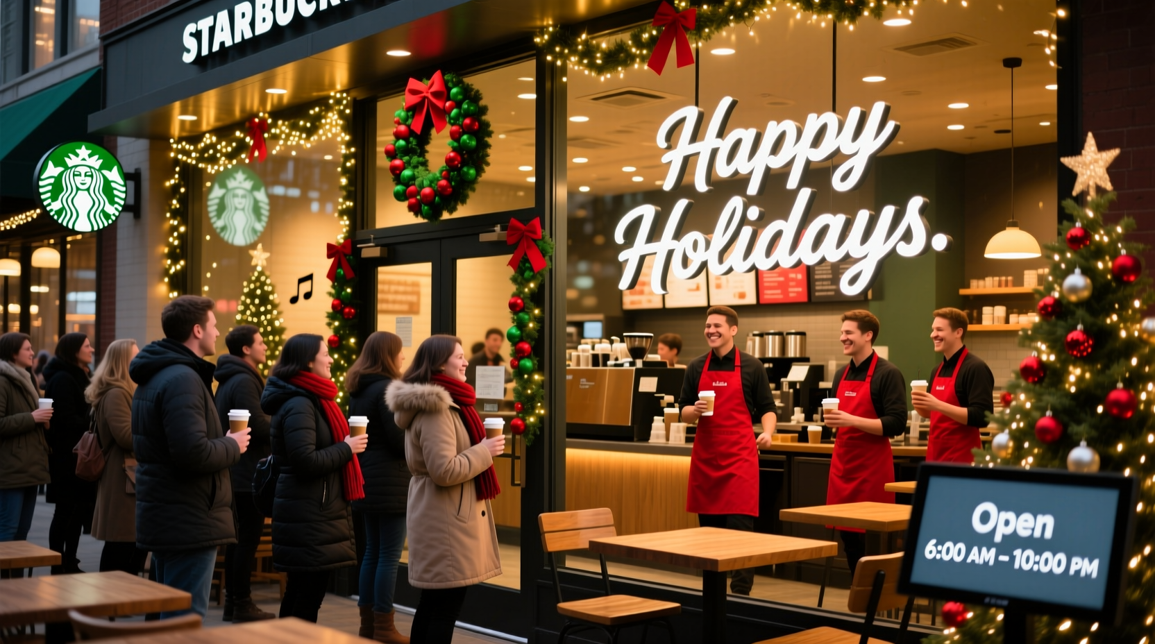 are starbucks open on christmas