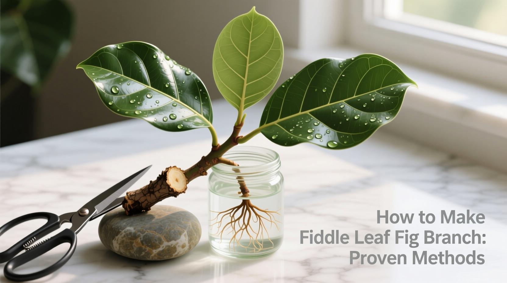 Make Fiddle Leaf Fig Branch in 3 Steps | TheHomeSprouts