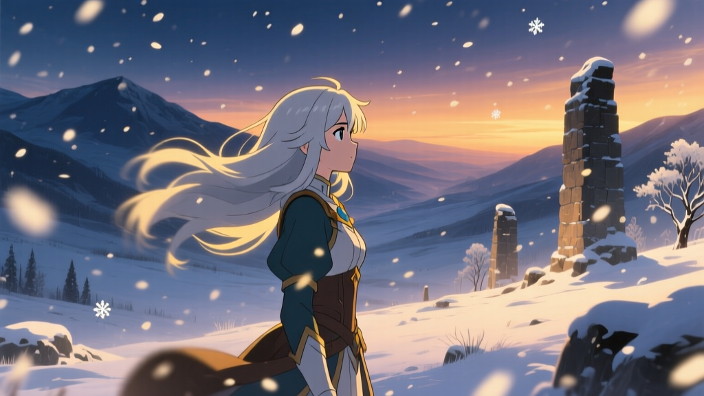 Frieren Episode 18 Snowfall Scene Narrative