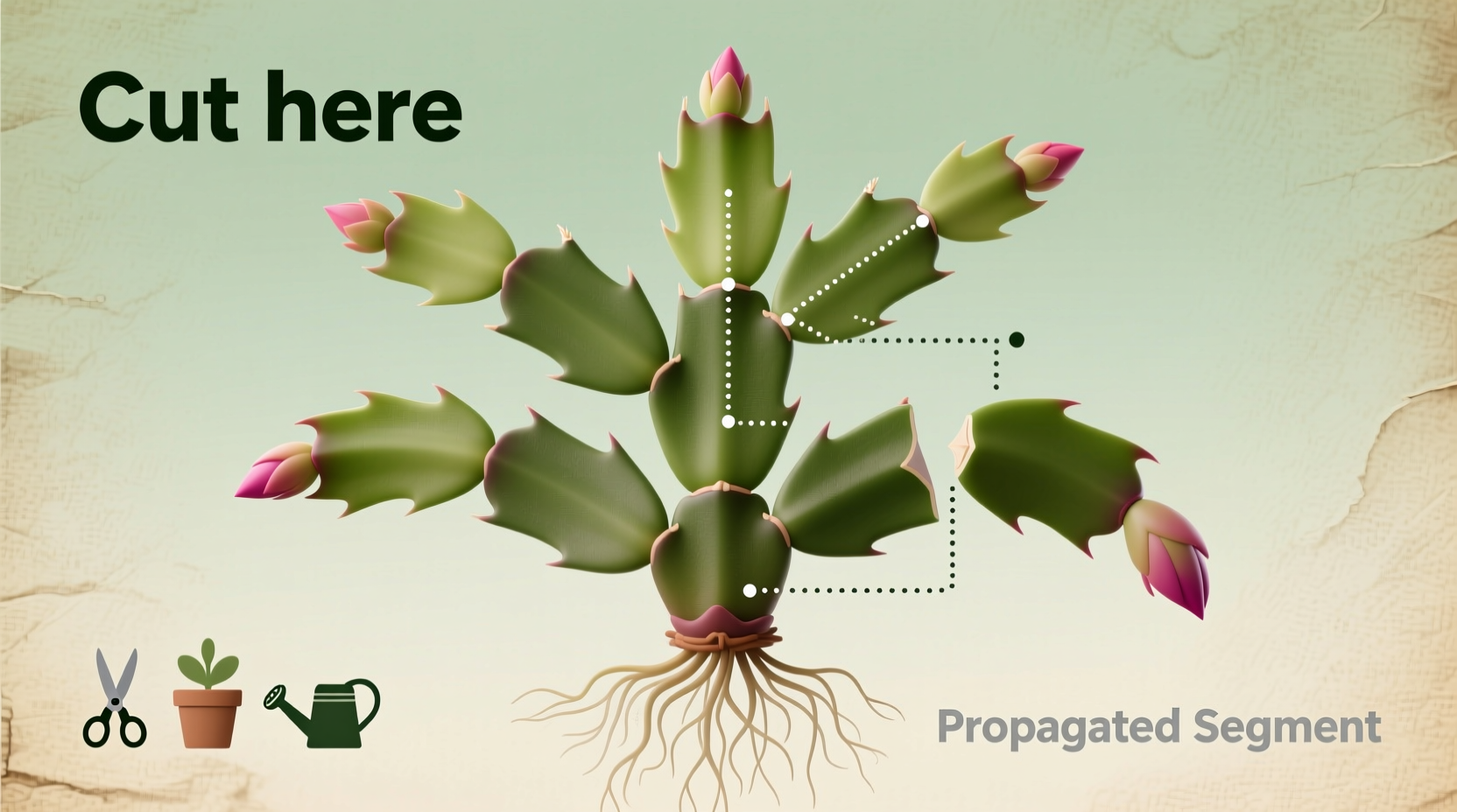 how to split christmas cactus