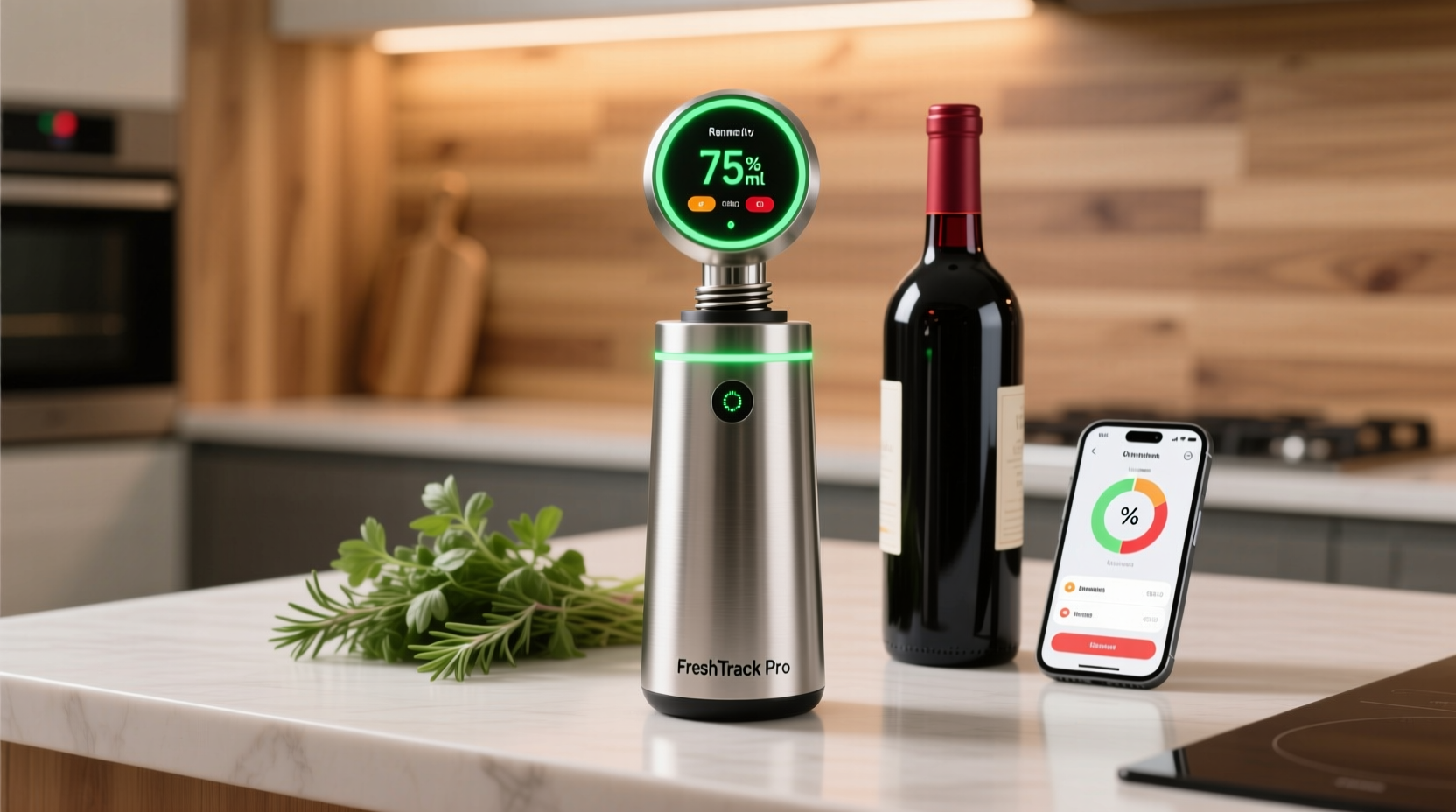 smart bottle stoppers track consumption and freshness alerts