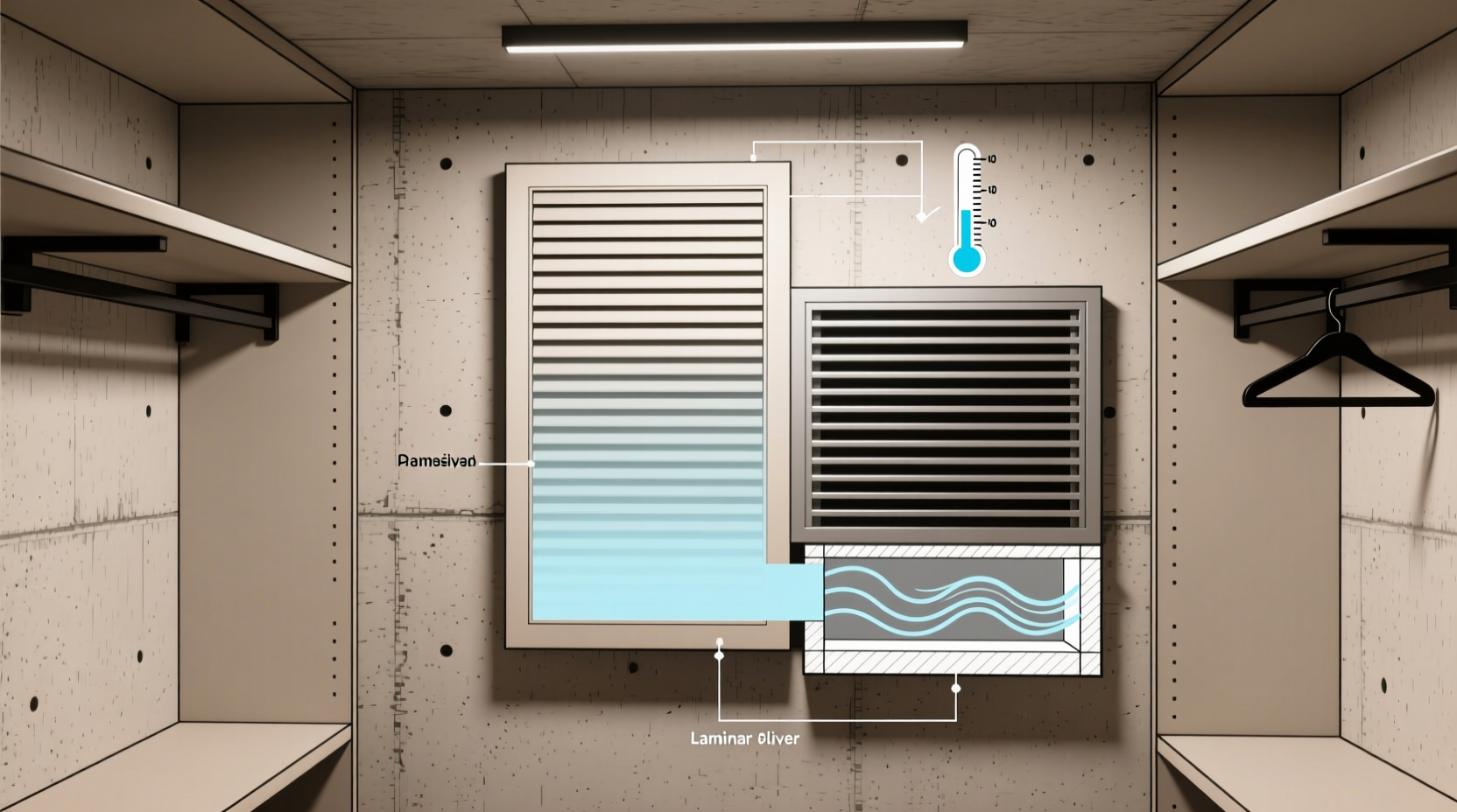 closet ventilation louver vs grill for mildew prevention