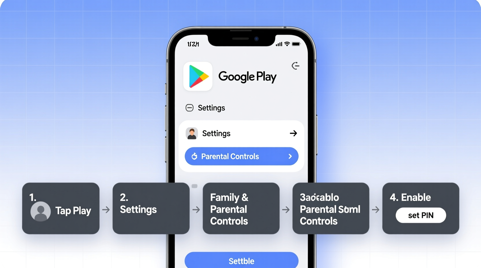 how to set parental controls in the google play store