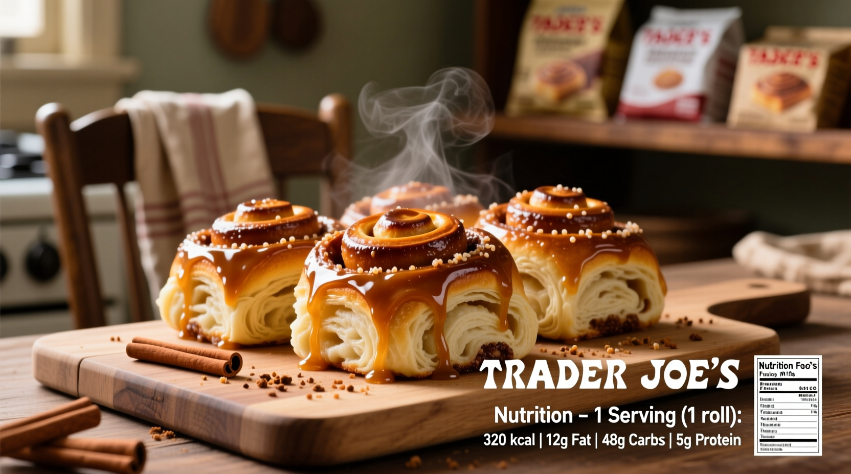 trader joes cinnamon rolls taste and nutrition info