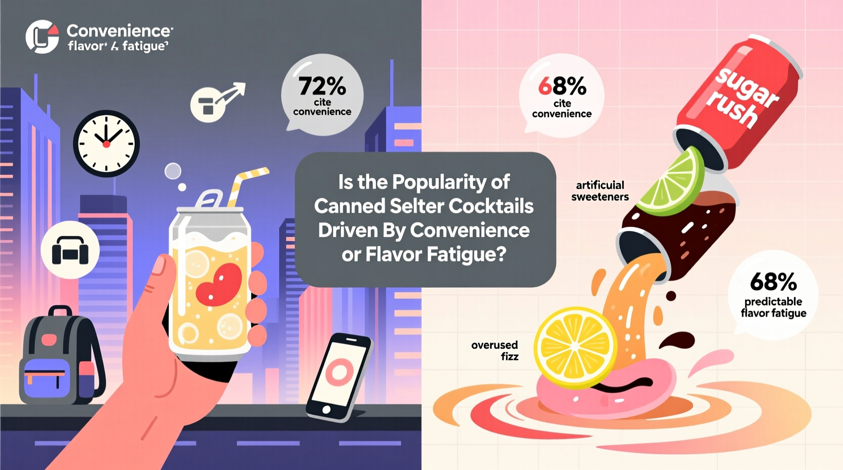 is the popularity of canned seltzer cocktails driven by convenience or flavor fatigue