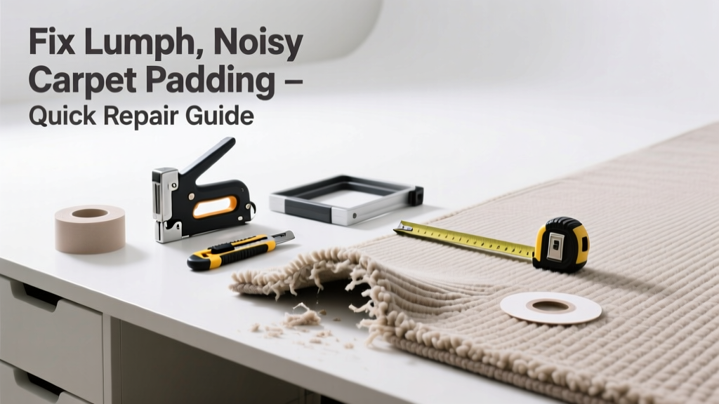 Fix Lumpy, Noisy Carpet Padding: Quick Repair Guide