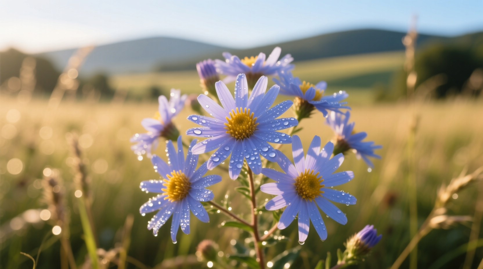 blue asters