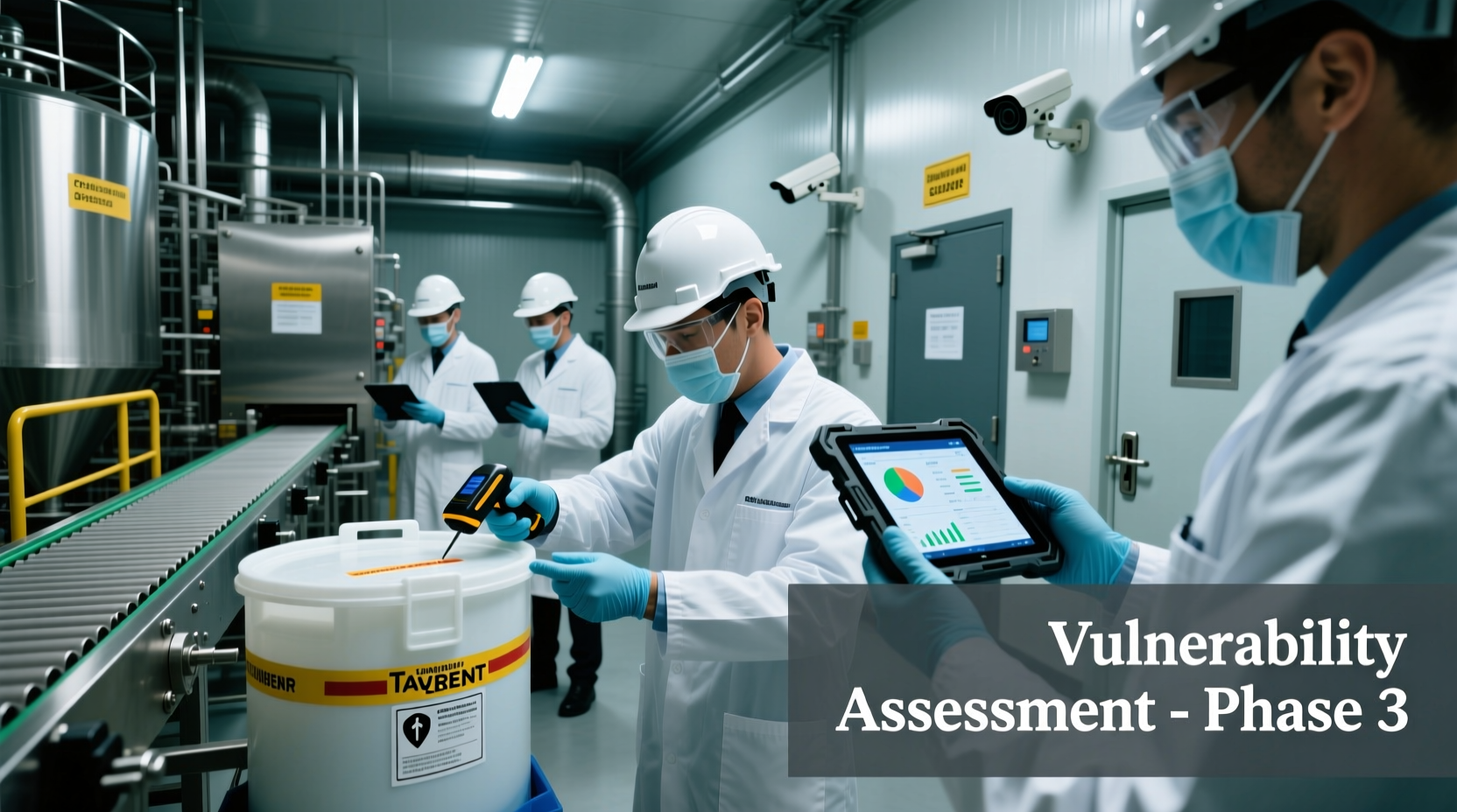 Food defense team conducting vulnerability assessment