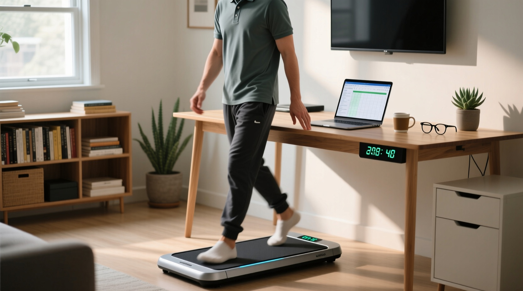 is a walking pad under the desk actually practical or just a distraction for work