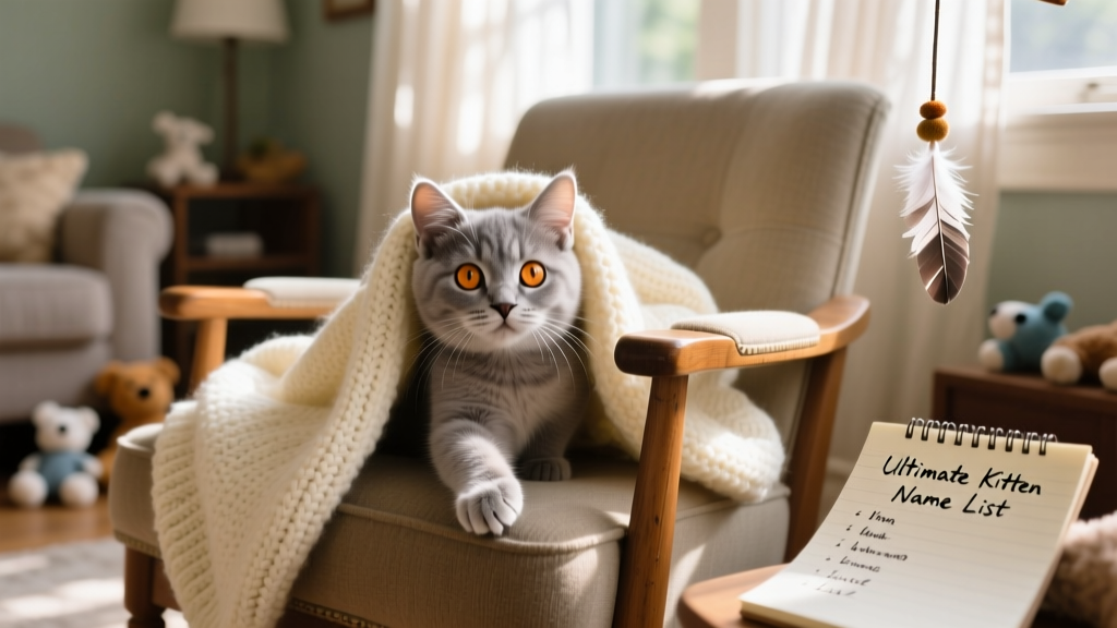 A curious kitten peeking out from under a soft blanket