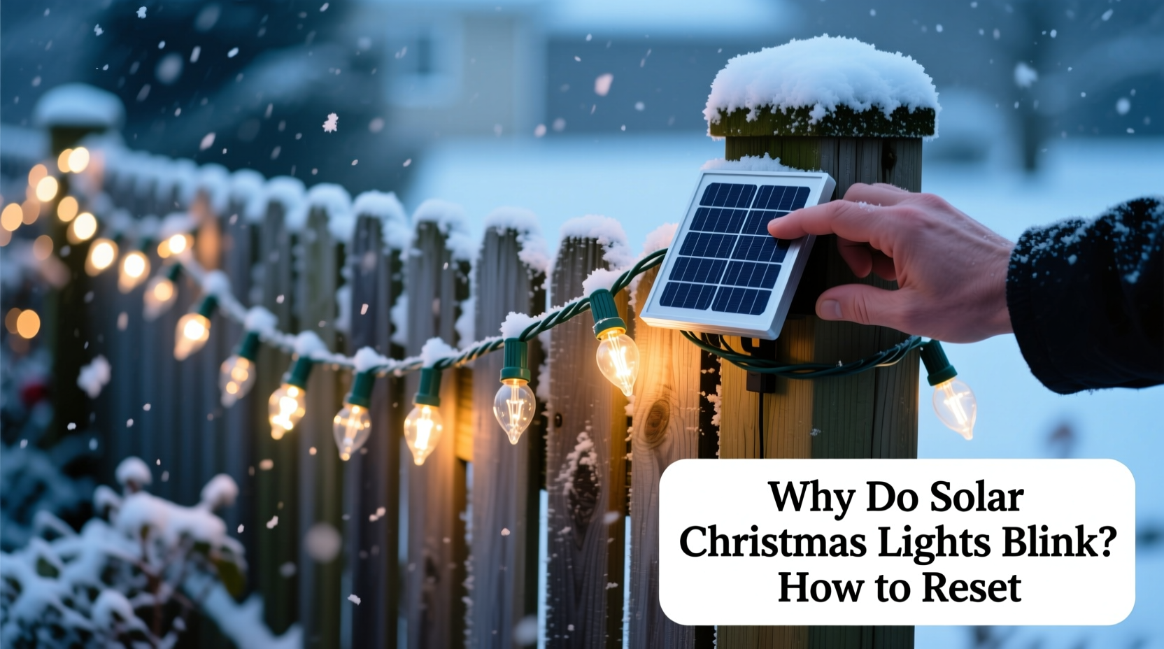 why do my solar christmas lights blink erratically instead of staying steady and how to reset