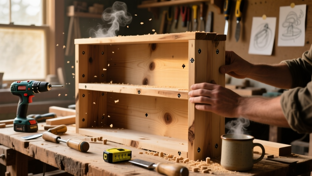 DIY Ladder Shelf: Build a Rustic Wooden Bookshelf