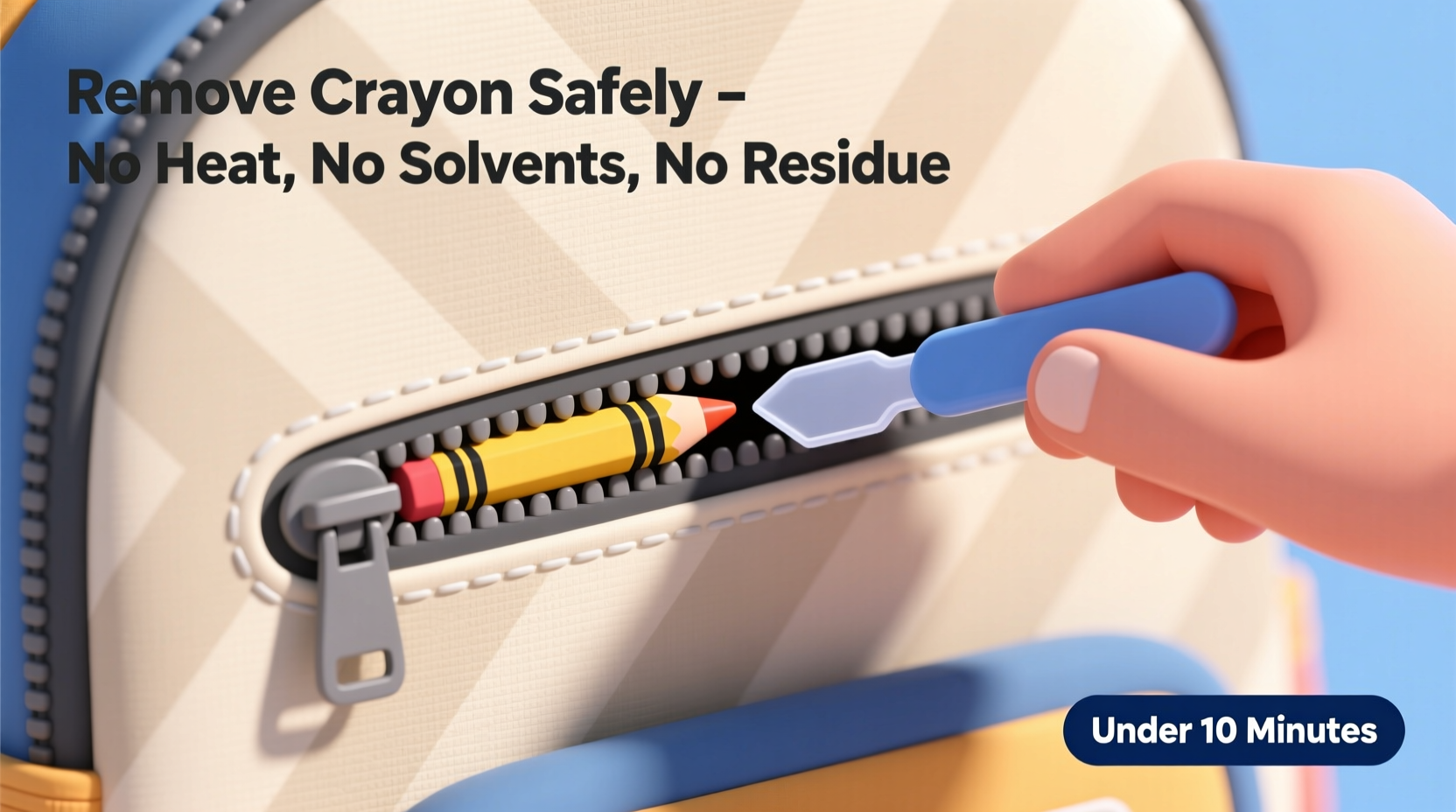 how to remove crayon marks from backpacks safely