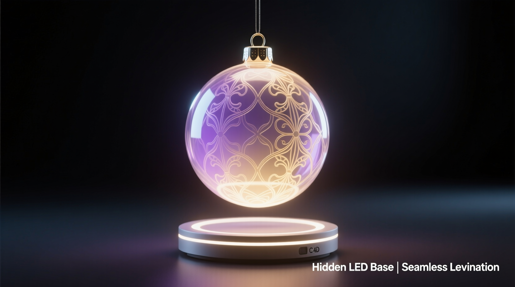 how to make a levitating bauble effect with hidden led bases