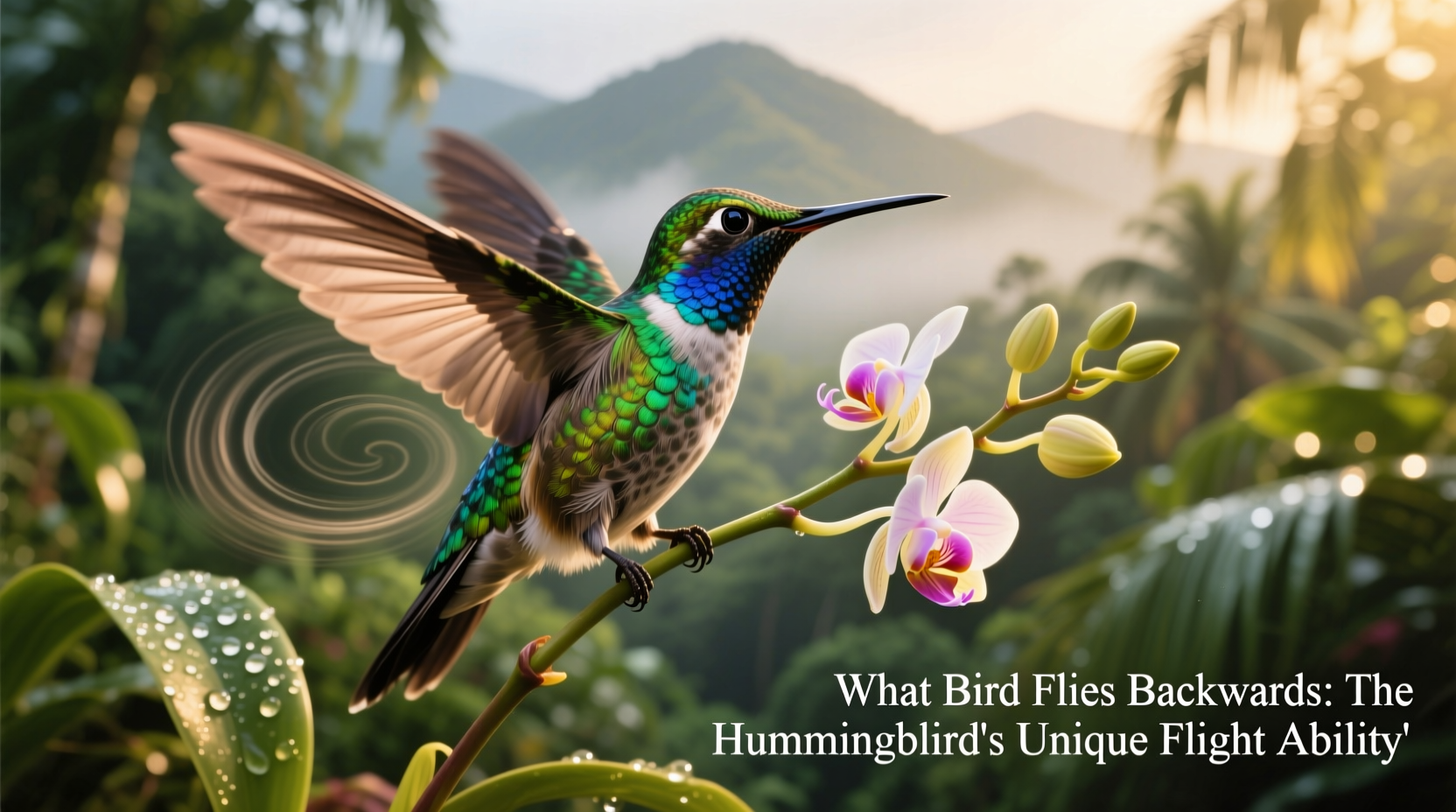 what bird flies backwards