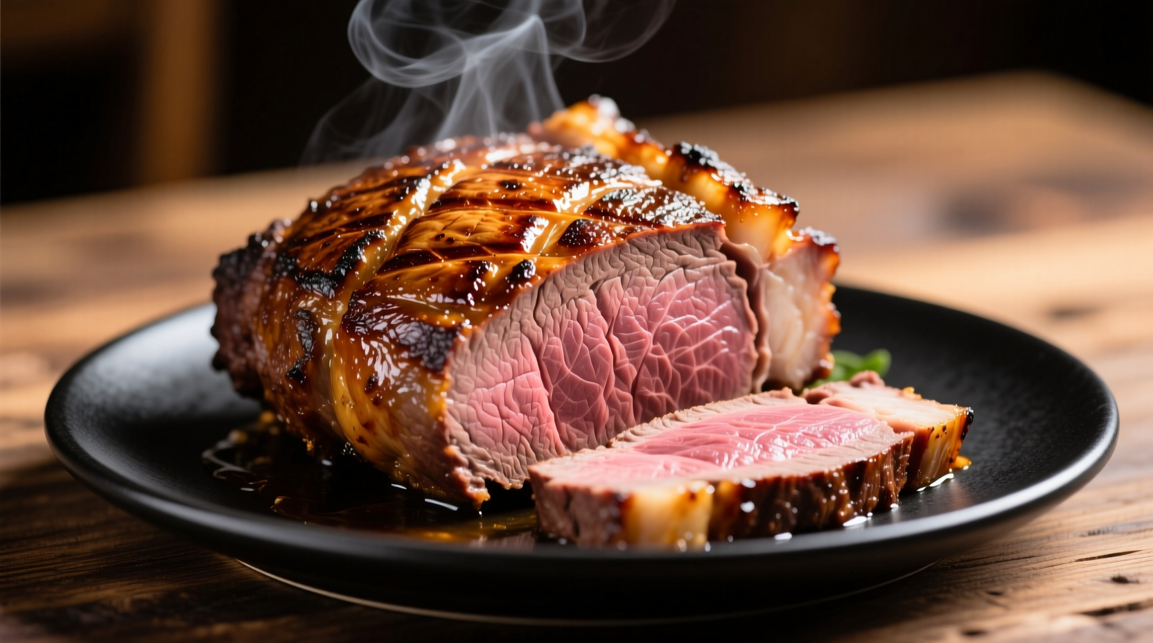 Perfectly roasted beef with golden crust