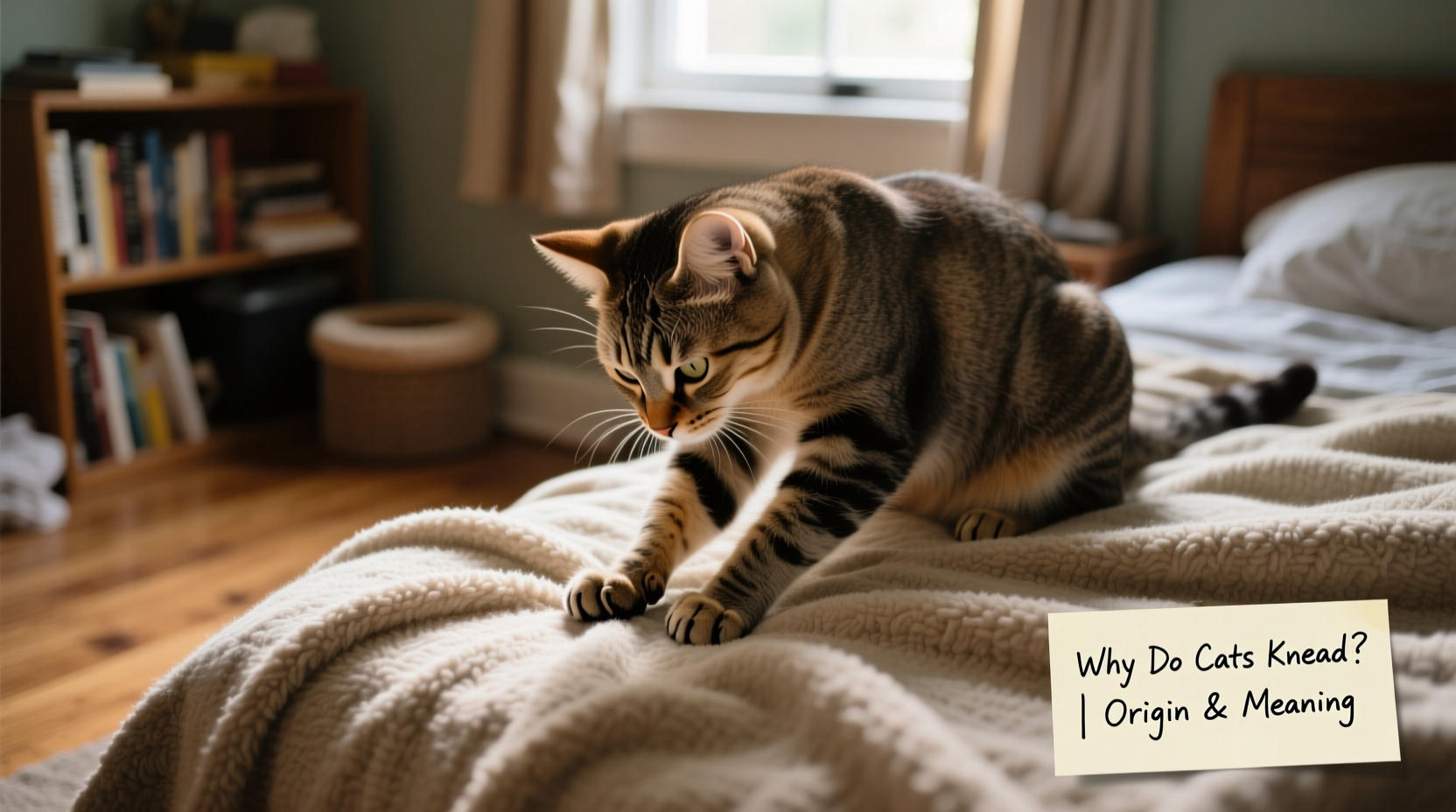 why does my cat knead blankets before sleeping origin and meaning