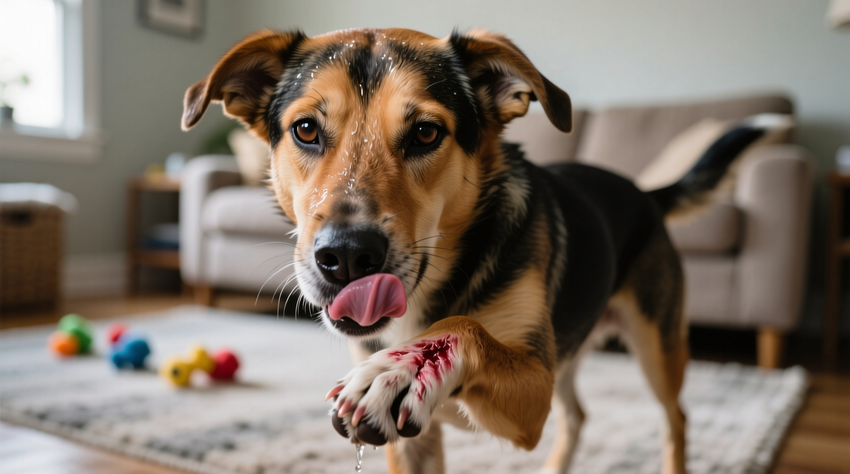 why does my dog lick its paws constantly when no injury is visible behavioral clues