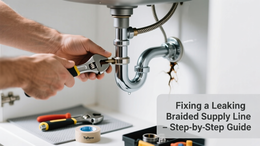 Fixing a Leaking Braided Supply Line in the Kitchen