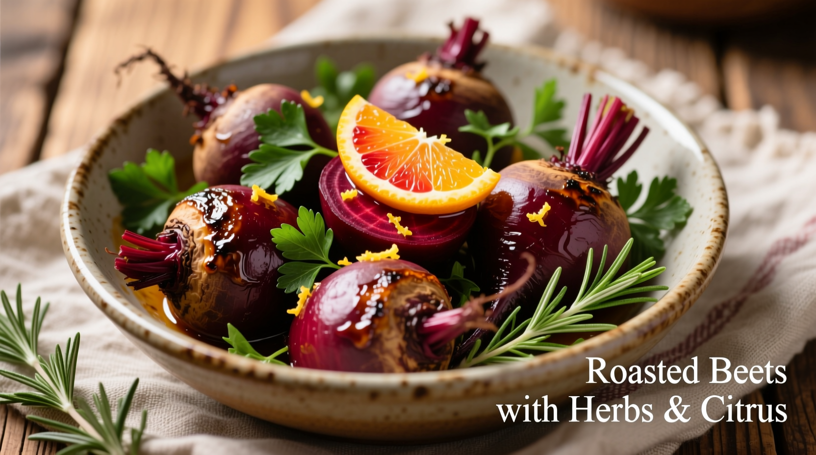 Perfectly roasted beets with herbs and citrus