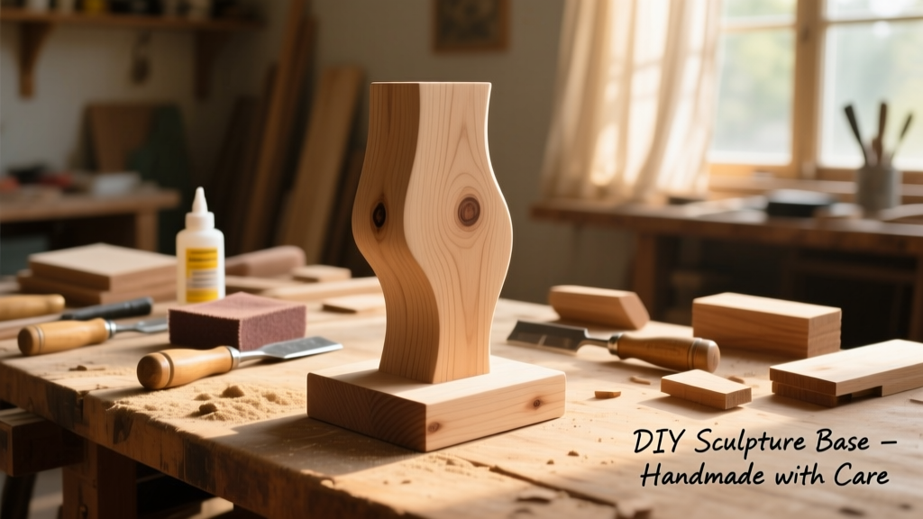 DIY Sculpture Base: Solid Wood Stand for Artists
