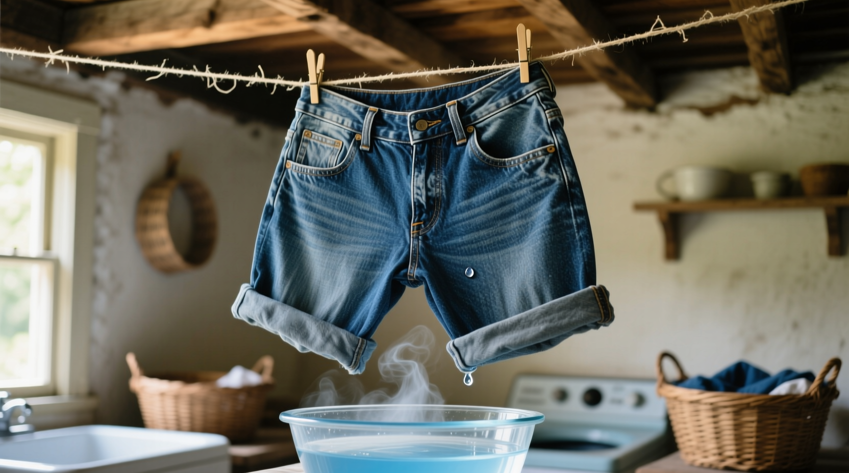 how to sanitize thrifted jeans without fading