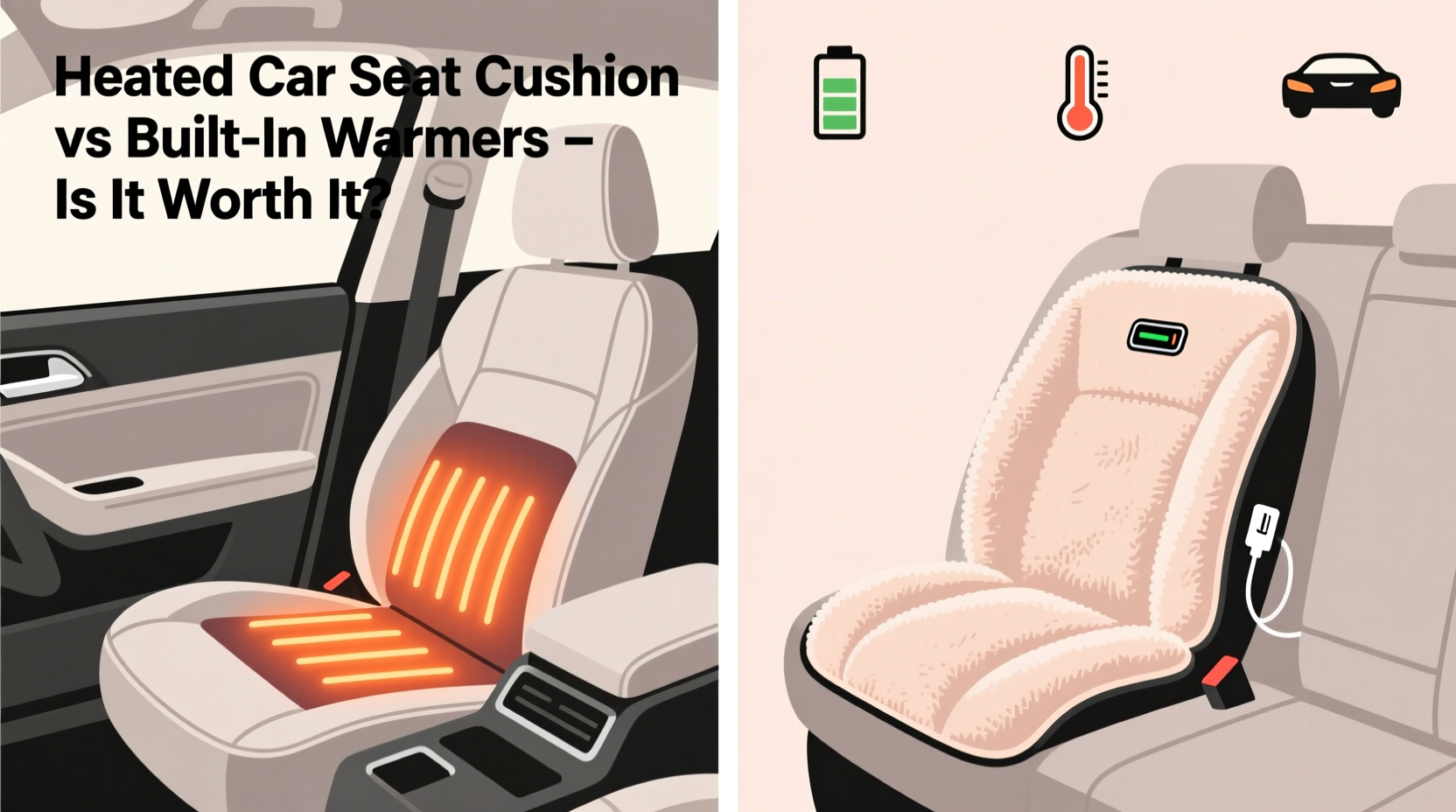 is heated car seat cushion worth it compared to built in seat warmers